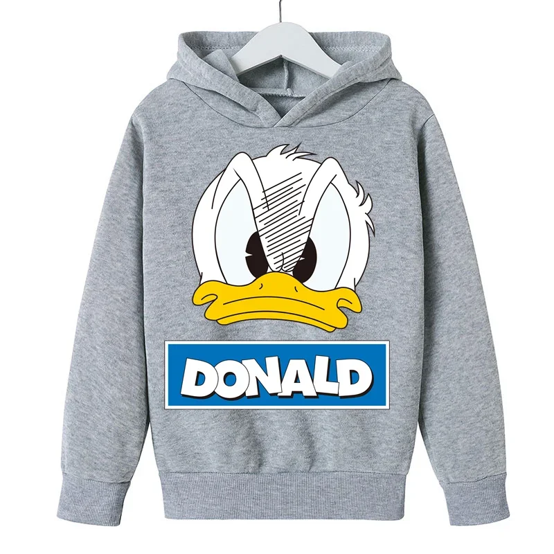 Disney Donald Duck Sweatshirt Clothing Baby Boys Girls Long Sleeve Donald Duck Pullover Toddler Sweater Autumn Hoodie Clothes