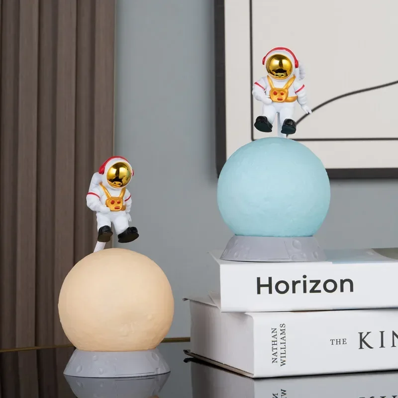 New suspended astronaut ornament moon lamp ornament moon night light mid-autumn birthday gift bedroom  cute light lamp  lamps