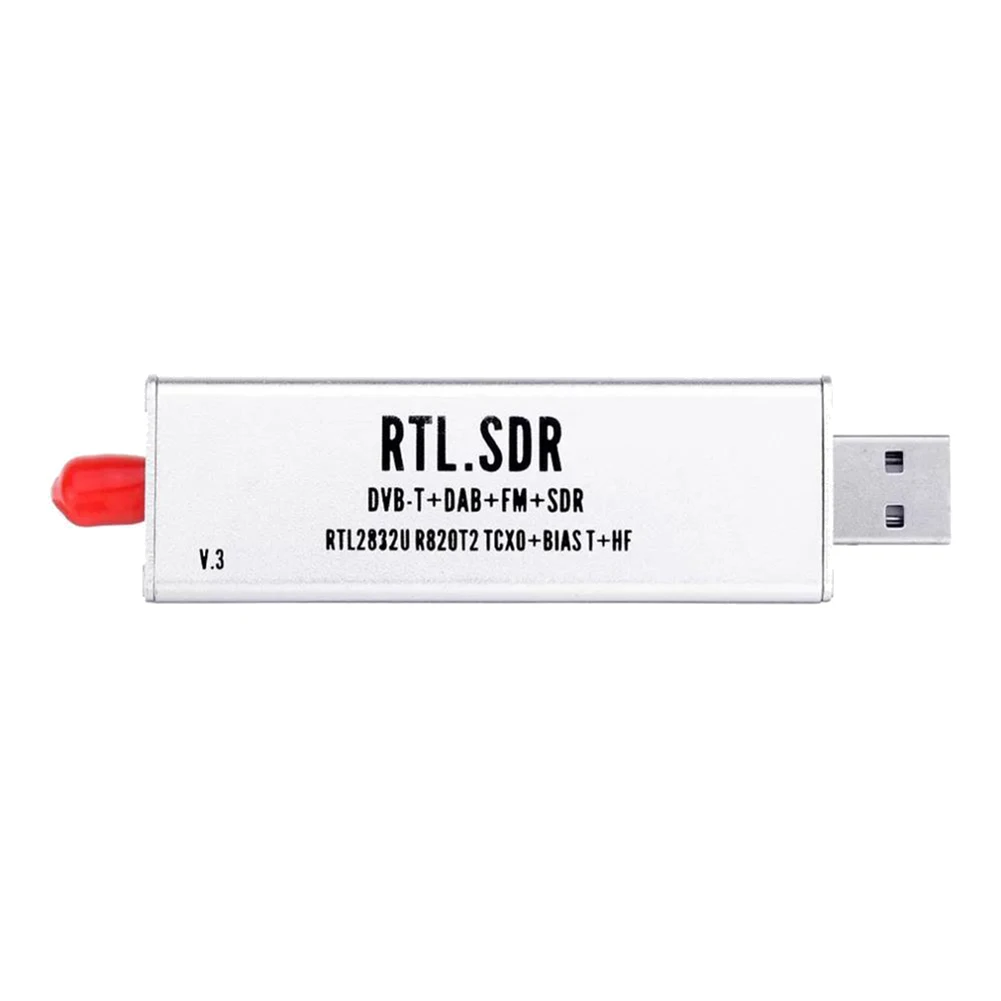 

NEW 0.1MHz-1.7GHz TCXO RTL SDR Receiver R820T2 USB RTL-SDR Dongle with 0.5Ppm TCXO SMA MJZSEE A300U Tester