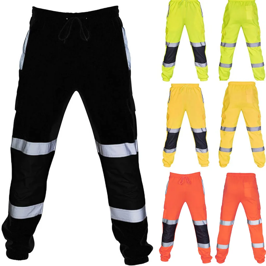 

Fashion Mens Windproof Fold Reflective Multi-Pocket Training Sports Pants Trousers Cycling Sweatpants Pocket Work Pants Joggers