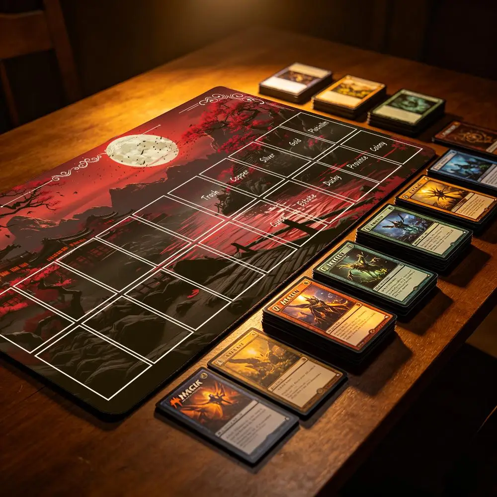 Sunset scenery14*24 Playmat Deskmat Compatible with Card Board Game For OCG TCG Unofficial Dominion Mat Gaming Accessories pads