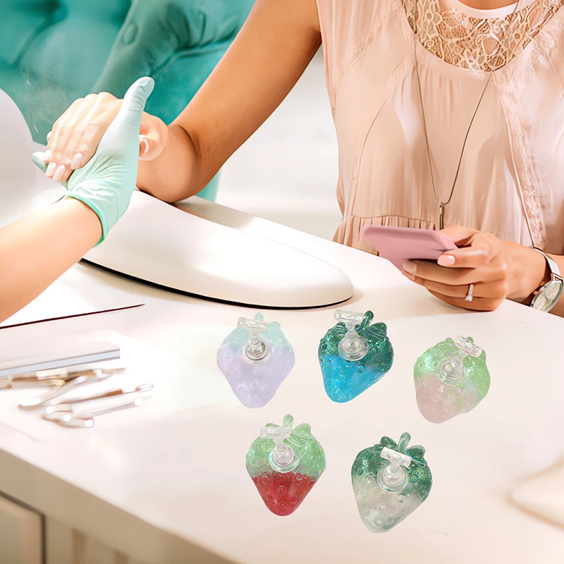 Conjunto de suporte magnético para unhas, xadrez de morango, expositor de prática, unhas falsas, prateleira, esmalte em gel, apresentação borad