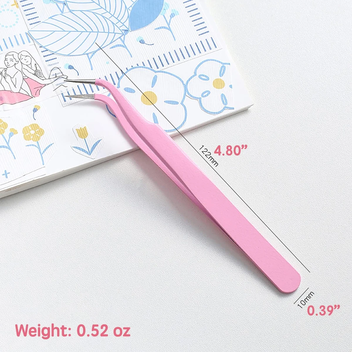 Precision False Eyelash Tweezers With Fine Tip Curved Tweezers For Process Electronic Welding Eyelash Extension Laboratory Work