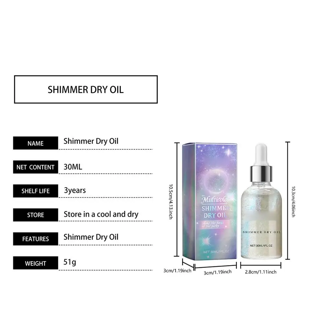 Evidenziatore liquido Olio per trucco Cosmetico Lucido Glitter Viso Corpo Evidenziatore luccicante Impermeabile Bellezza delle donne a lunga durata