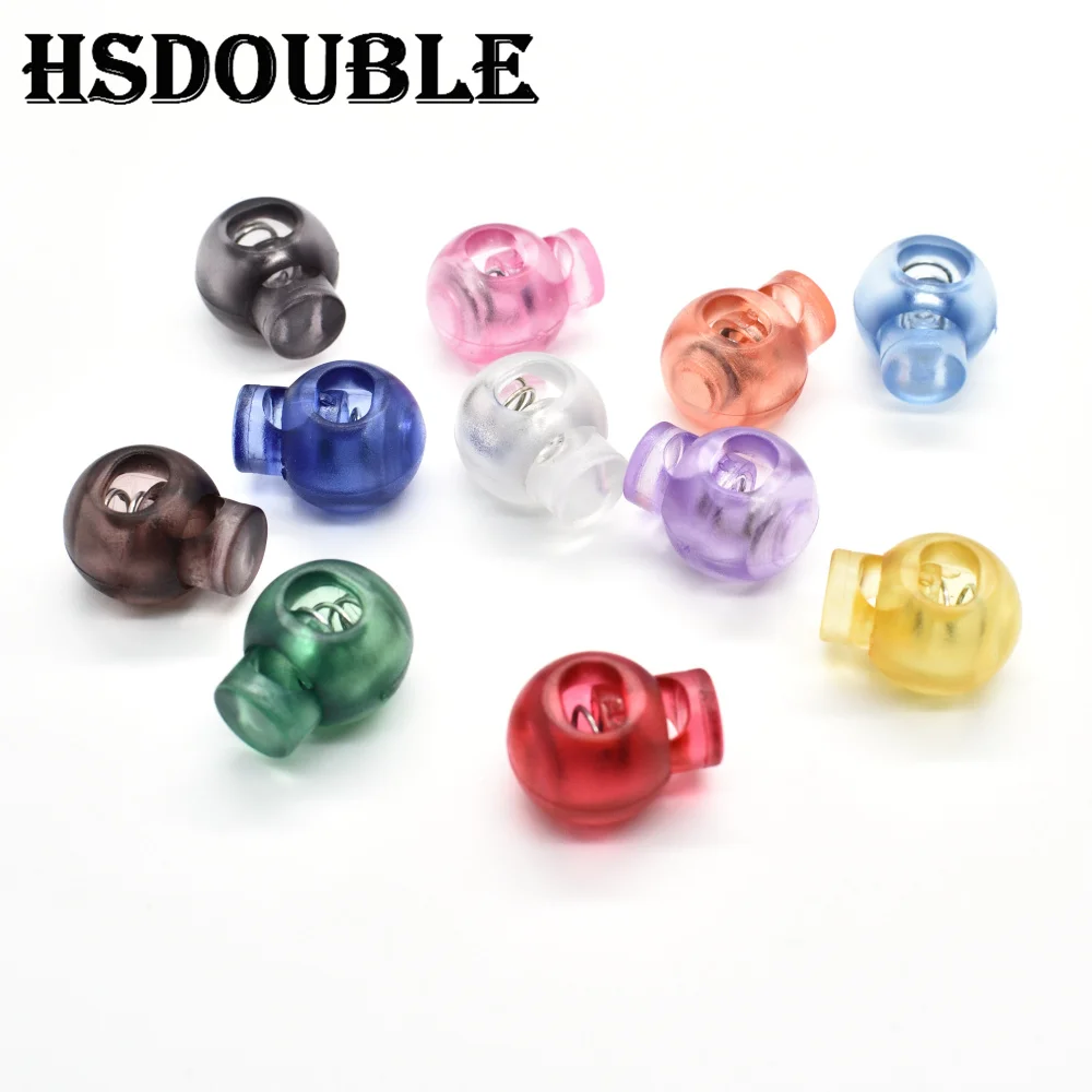 Mixed Colorful Cord Lock Toggle Clip Stopper Plastic Transparent Clear Frost Apparel Sportwear Shoes Lace