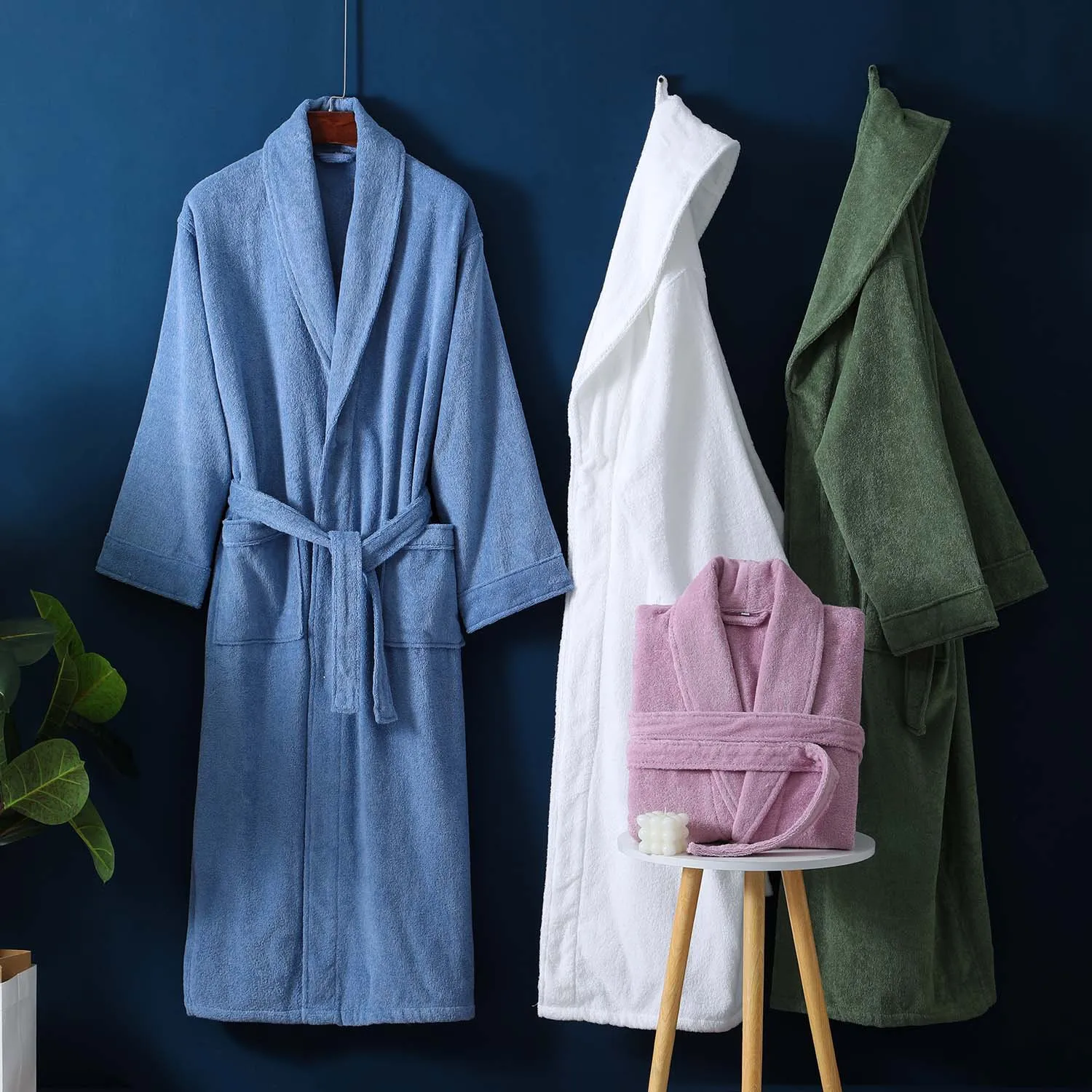 

Women Winter Towel Bathrobe Men 100% Cotton Sleepwear Kimono Bath Robes Unisex Dressing Gown Long Shower Sleep Gown Terry Robes