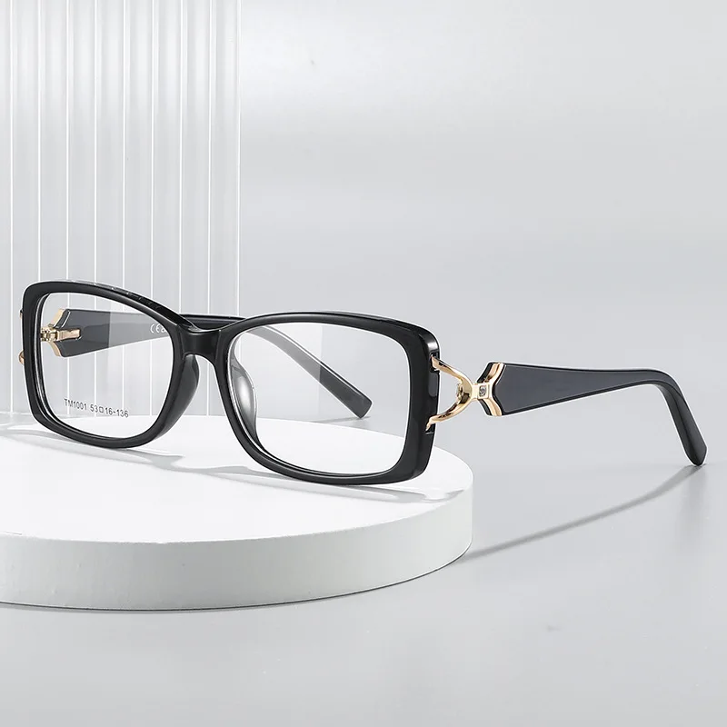 CLLOIO Trendy Durable Everyday Wear Anti Blue Light Women Myopia Glasses TR90 Rectangle Progressive Prescription Reading Glasses