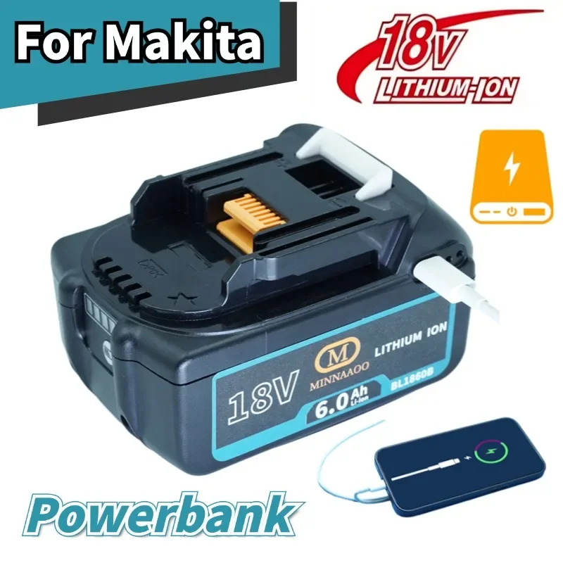 

For Makita 18V Battery BL1850b BL1830 BL1860 Genuine LXT400 Power Tool Accessory Battery Powerbank Battery