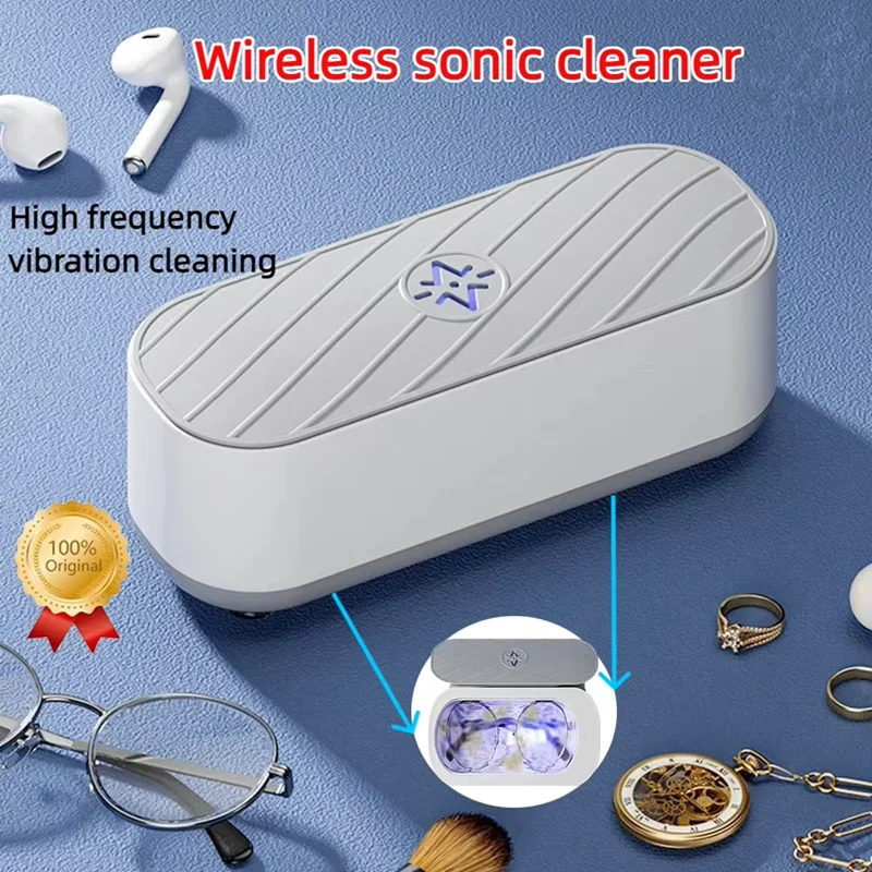 45000Hz Ultrasonic Cleaner USB-C Rechargeable Deep Clean Jewelry Glasses Watches High Frequency Vibration Home Travel Use 2026