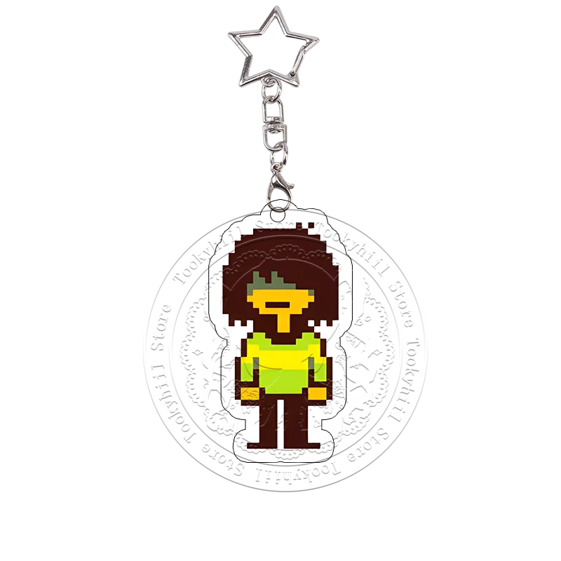 Pixel Deltarune Acryl-Schlüsselanhänger Taschen-Deko-Accessoires Sans Chara Schlüsselring Frisk Anhänger Berdly Charaktere Ralsei Geburtstagsgeschenk – Detail 15