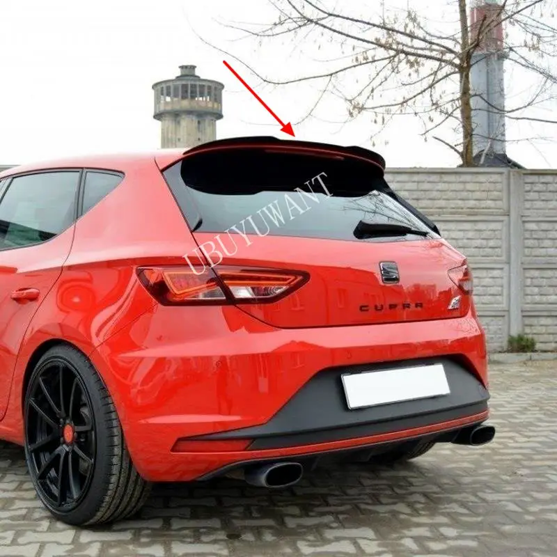 UBUYUWANT Roof Universal Hatchback Spoiler For Seat LEON 3doos / 5doors 2000-2020 For 1P MK2 5F ABS Car Tail Wing Decoration