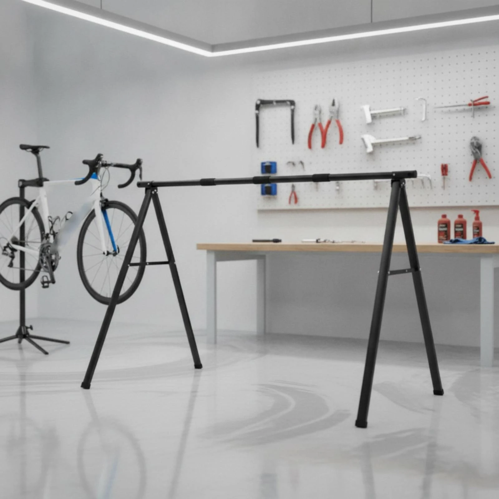 

Bike Stand with Folding Frame Foldable Freestanding Bike Stand Cycle Parking Rack Portable Stable for Cyclists, Garage