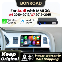 BONROAD Wireless Carplay For Audi C6 A6 4f 2010-2012 Q7 4L 2012-2015 MMI 3G with Android Auto AirPlay Mirror Link Bluetooth GPS