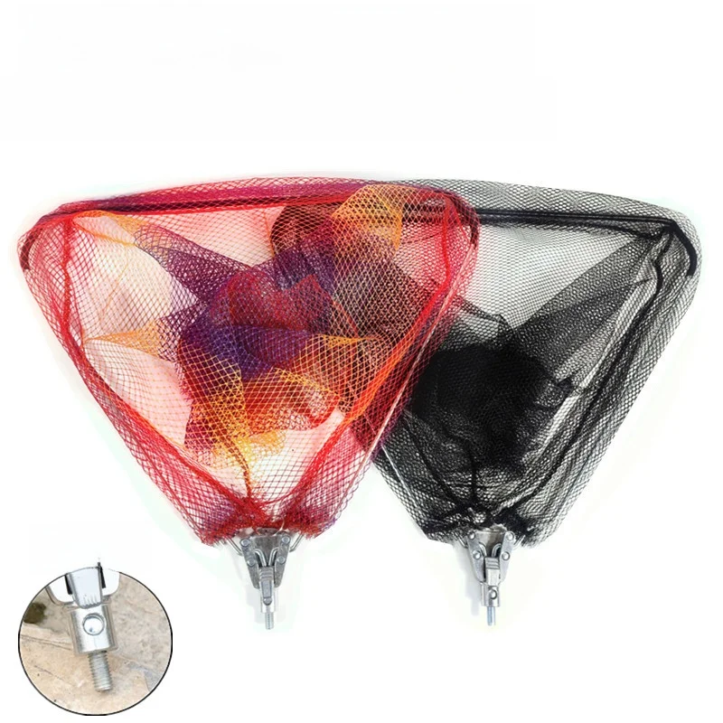 rede-de-pesca-triangular-solida-destacavel-para-grandes-peixes-revestida-com-cola-anti-emaranhamento-equipamento-de-pesca