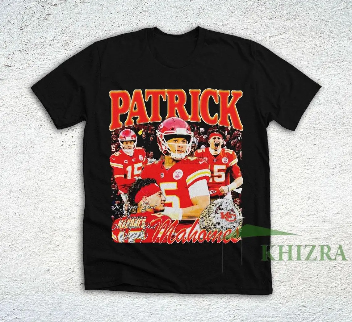 PATRICK MAHOMES T Shirt American Football Rap 90s Retro Casual Men Women T-Shirt