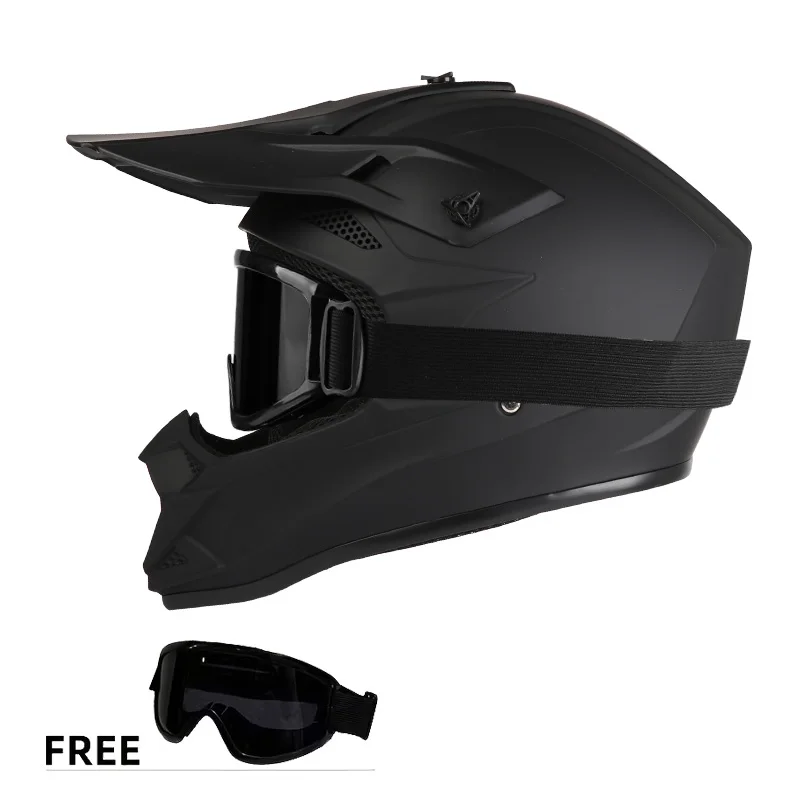 خوذة دراجة نارية احترافية معتمدة من وزارة النقل، آمنة للطرق الوعرة، كاملة الوجه، جميع التضاريس، مناسبة للبالغين والأطفال