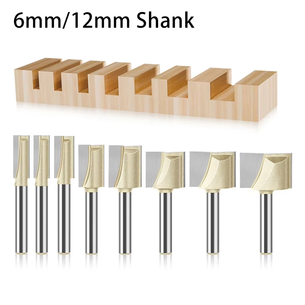 6mm 12mm Schaftfräser für professionelle Bodenreinigung, Holzbearbeitungsfräser zum Oberflächenrillen und Hobeln