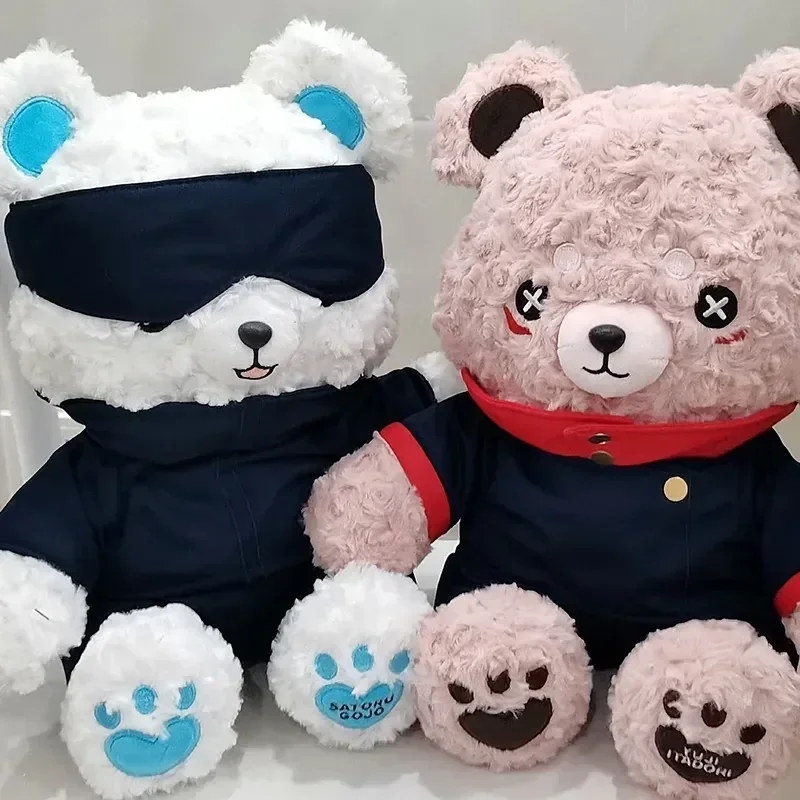 

Anime Jujutsu Kaisen Figure Plush Bear Gojo Satoru Fushiguro Megumi Itadori Yuji Kugisaki Nobara Kawai Stuffed Toy Birthday Gift