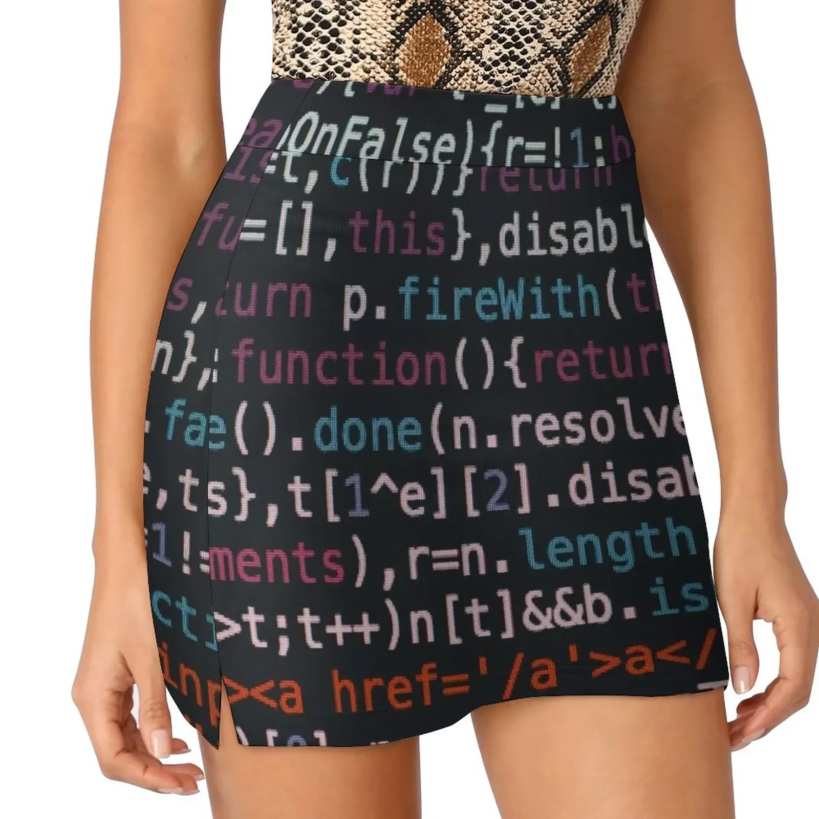 

Coding Computer Programming Script Codes Hacking Design Mini Skirt Female skirt Women's clothing