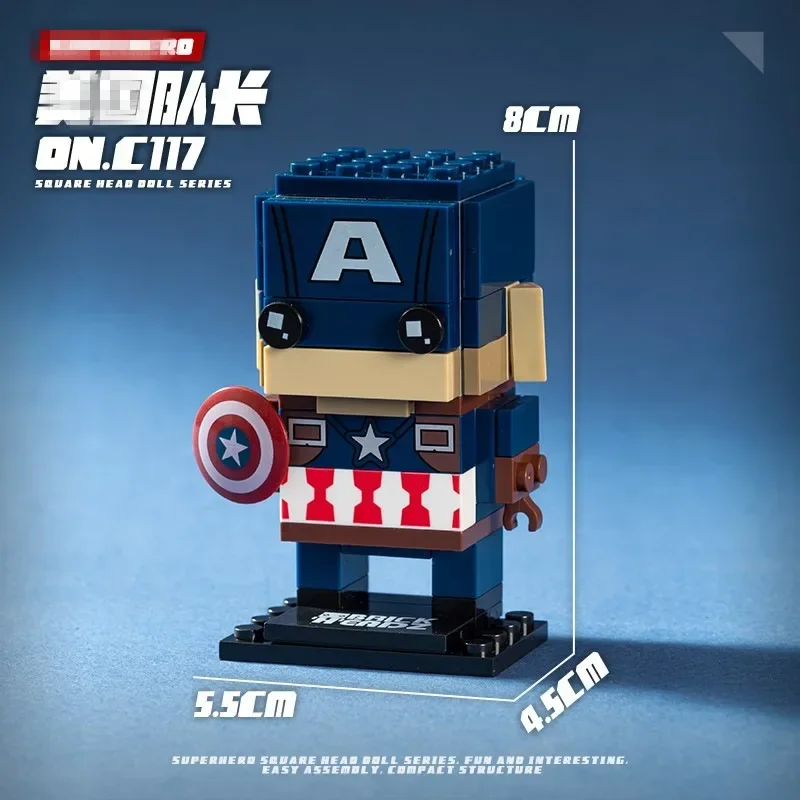 Cartoon Character Iron Man Captain America Building Blocks Toys Small Particles Build Model Toys Give Children Educational Gifts