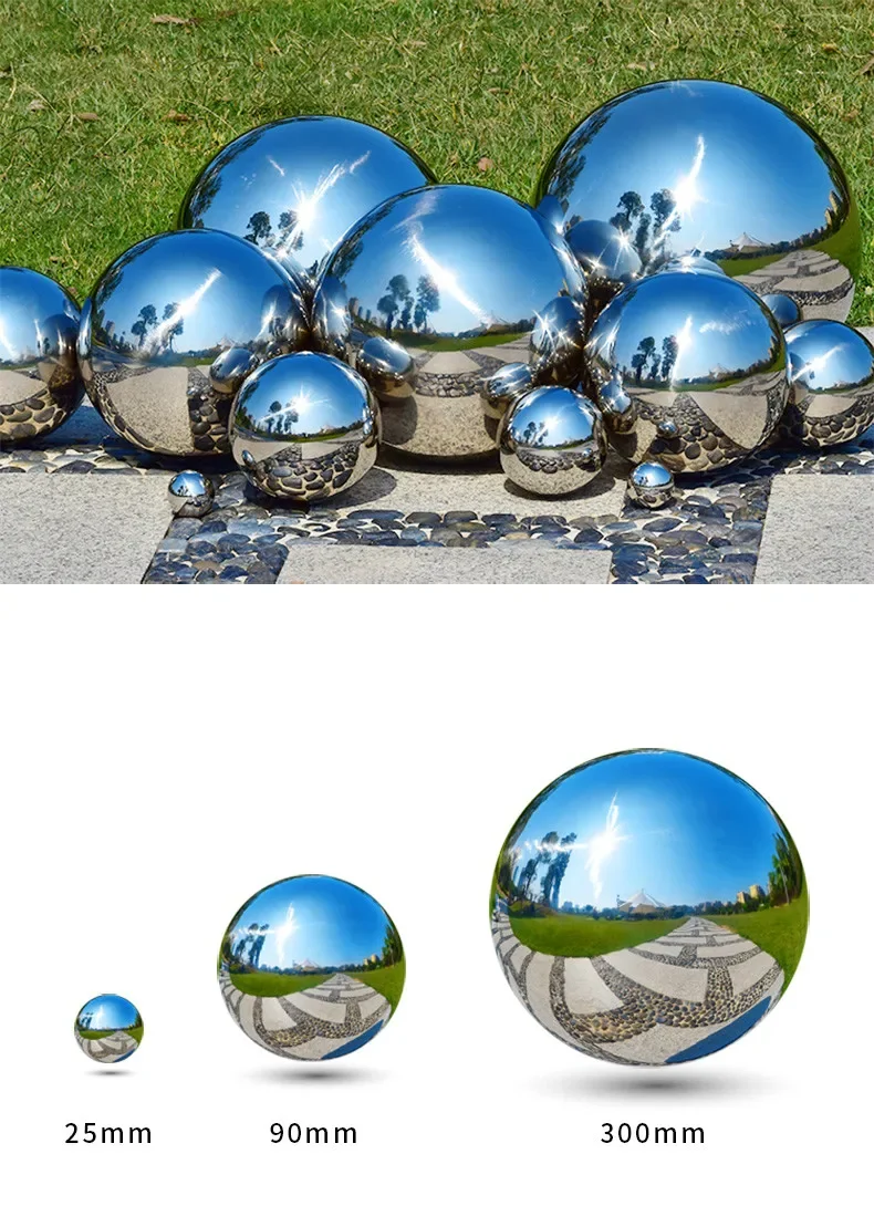 Stainless Steel Hollow Ball for Home Decor, Spherical Metal Sculpture, Room Decoration Accessories, 304, Top Quality