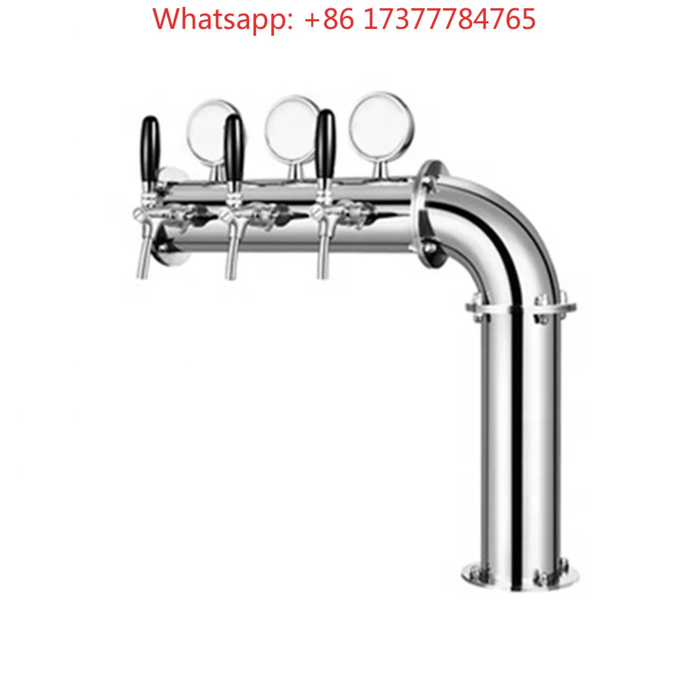

3 Faucets Beer Column, L Type Coffee Tower with Bronze / Gold / Silver Optional Color