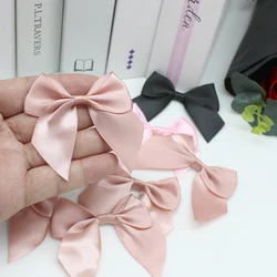 20/50PCS 65*65mm Satin Bows Decoration Ribbon Bows For Craft Packages Bowknot Wrapping bows for crafts Wedding Bow Birth