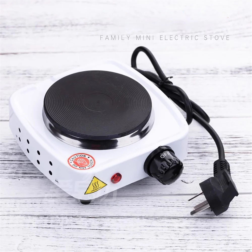 Electric Hot Plate Mini Stove Coffee Heater Milk Tea Mocha Heating Stove Cooking Pot Oven Small Furnace Cook 500W