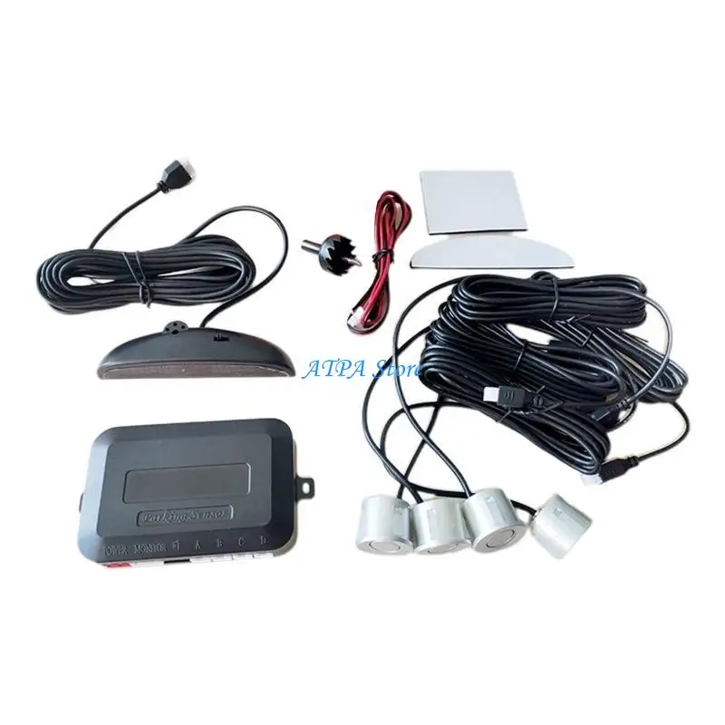 U13C ل تيار مستمر 12 فولت مجموعة أجهزة استشعار مواقف السيارات العالمي 4 أجهزة الاستشعار الجرس عكس النسخ الاحتياطي الرادارات مؤشر