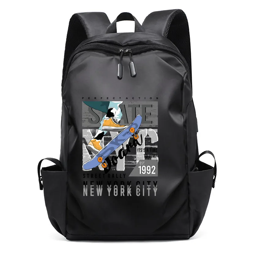 

Travel for Women Man Carry Backpack Laptop Unisex Backpack College Casual Skateboard Sport Pattern Print Expandable USB Rucksack