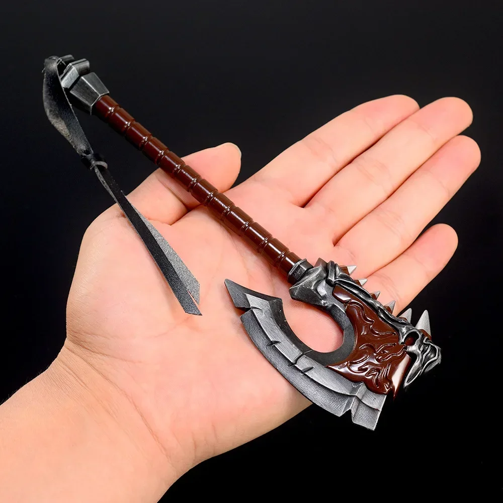 19cm World of Warcraft Weapon Gorehowl Axe Garrosh Hellscream Game Peripheral Metal Sword Model Samurai weapon Crafts Toys