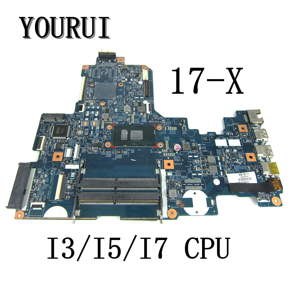 For HP 17-X 17T-X 17-X115DX Laptop motherboard with I3/I5/I7 CPU 448.08E01.0021 859036-601 856683-601 859033-601 15289-2 UMA