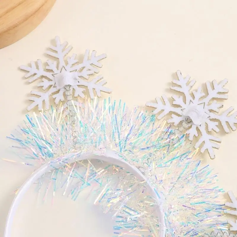 

K3KF Carnival Headband Wash Face Hair Holder Makeup Hairband with Xmas Snowflake