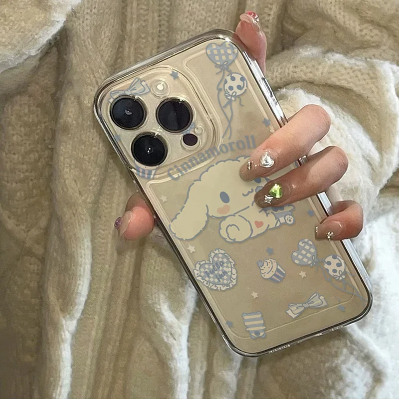 Sanrio Hello Kitty Cinnamoroll Phone Case For Iphone 15 14 13 12 11 Pro Max 7 8 Plus X XR XS Max Girl Gift Anti drop Phone Cases