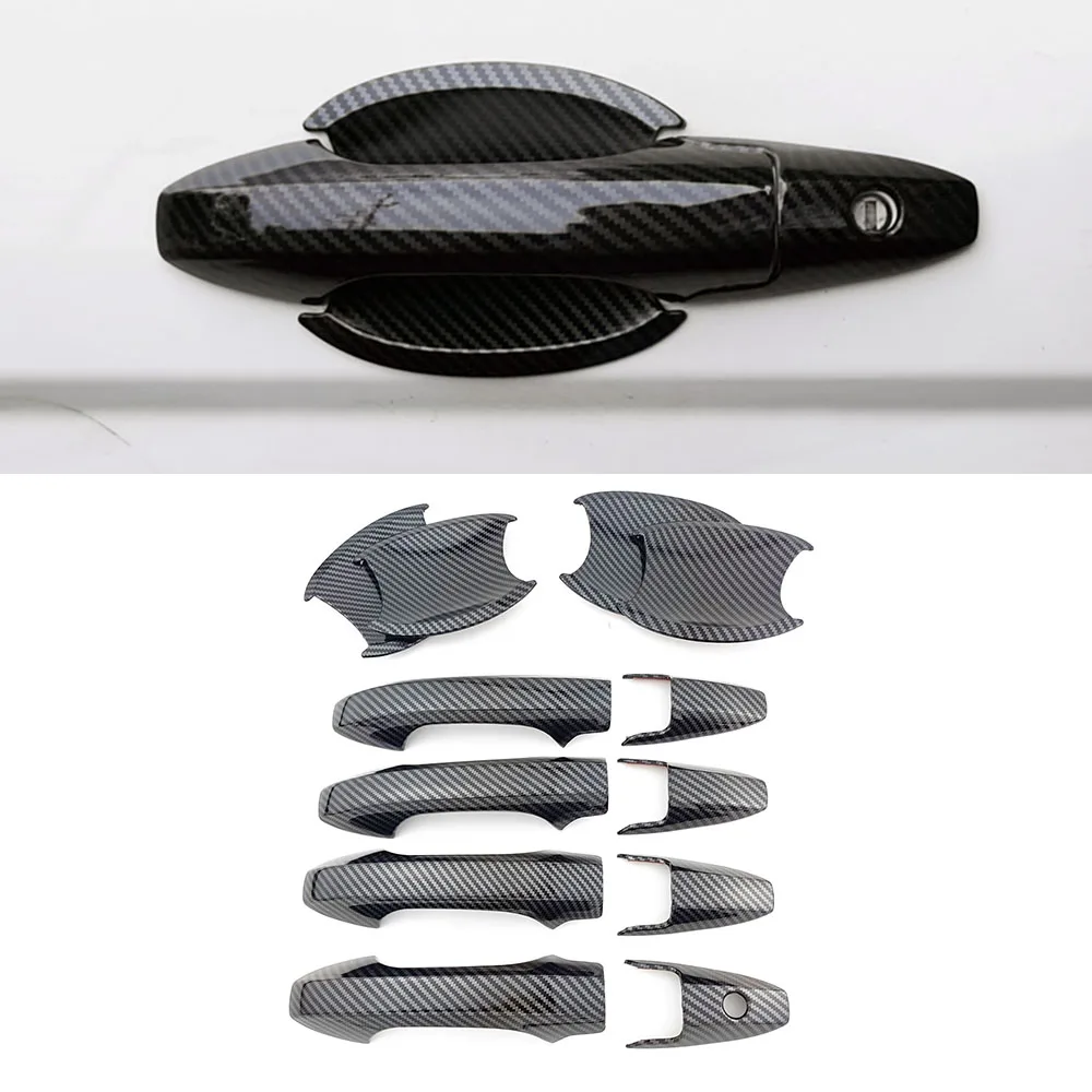 

Для Honda CRV CR-V 2007-2011 Накладка на внешнюю дверную ручку и крышки чаши дверей Декор против царапин Наклейка Цвет углеродного волокна