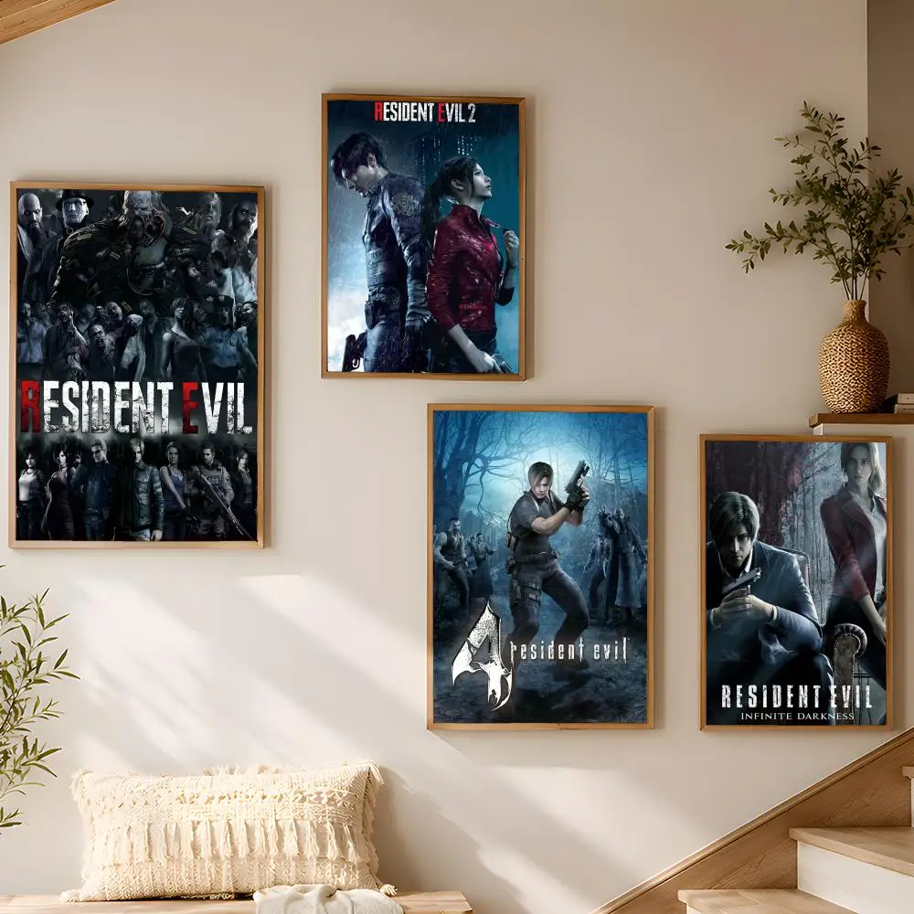 Game R-Resident Evil Painting Calligraphy Canvas Painting Art for Bedroom Living Room Home Decor Wall Decoration Decals Gift