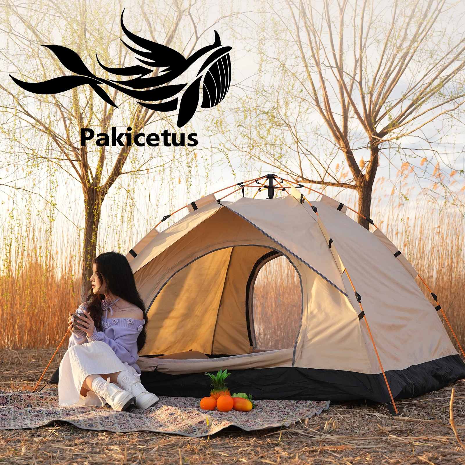 Gold Series Instant Cabin Tent - 3-4 Person All-Season Shelter for Beach, Fishing & Outdoor Travel