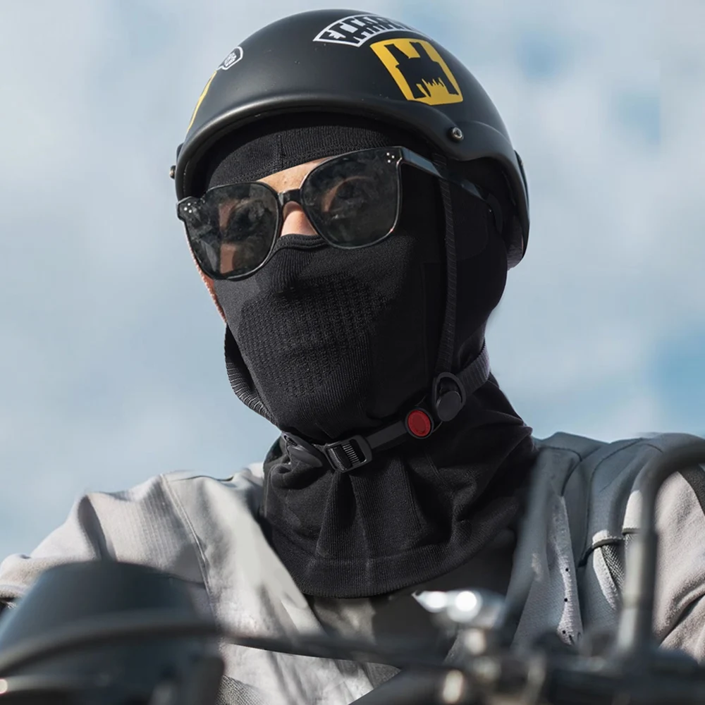 Atmungsaktive Sturmhaube, Ski-Vollgesichtsmaske, Halsabdeckung, winddicht, elastische Kapuze, Sport, Outdoor, Radfahren, Wandern, Camping, Jagd, Fahrrad – Detail 6