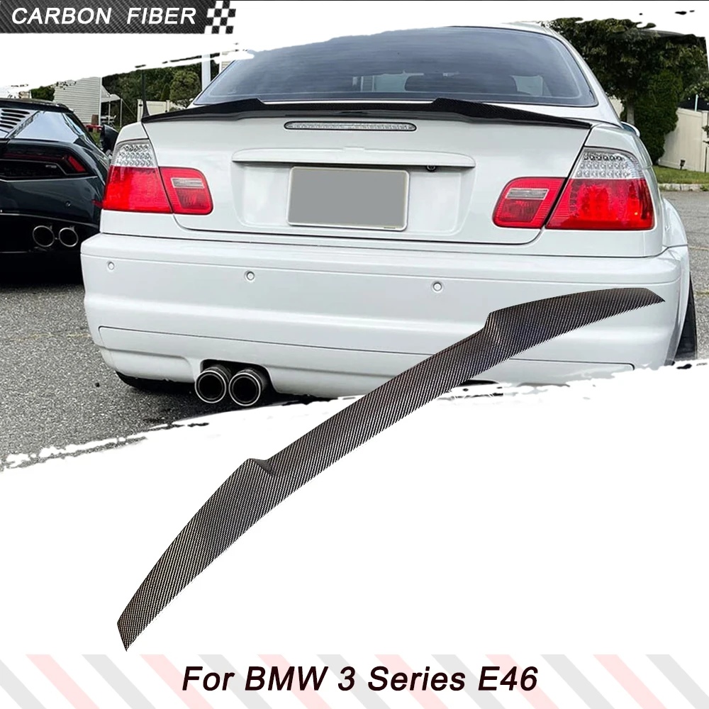 

Гоночный спойлер на задний багажник из углеродного волокна для BMW 3 серии E46 M3, задняя крышка багажника автомобиля, спойлер Highkick Duckbill, комплекты кузова