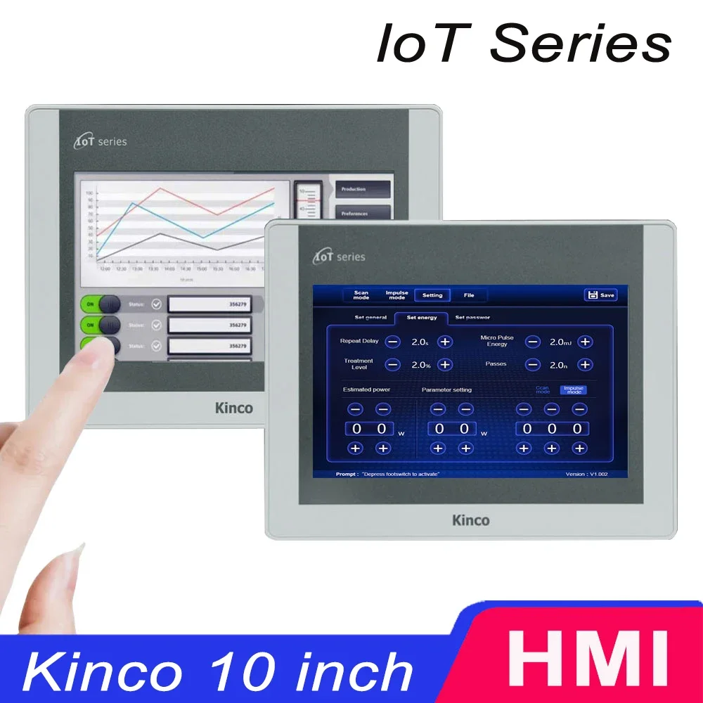 

Kinco 10-дюймовый HMI серии IoT GT100E 4G WIFI GT100E2 с двойным Ethernet 100% новый экран дисплея с интерфейсом человеческой машины