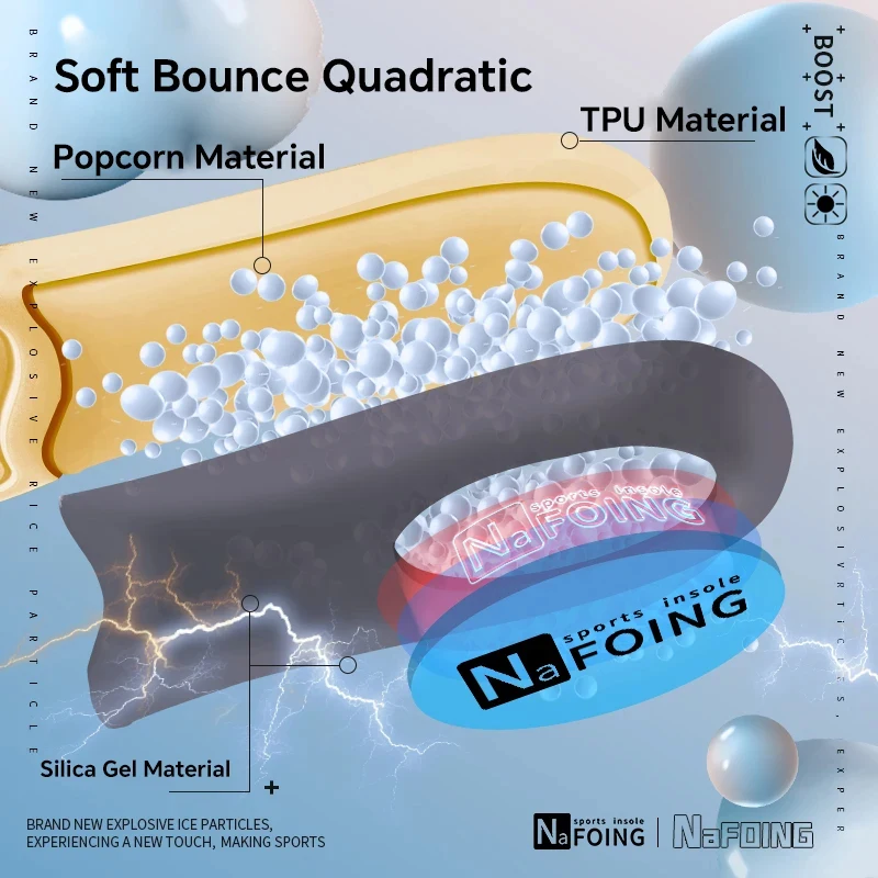 1Pair Sports Insoles for Shoes Soft Yellow PU Memory Foam Breathable Shock-Absorbing Cushioning Optimal Men Women Foot Care Pad view 4