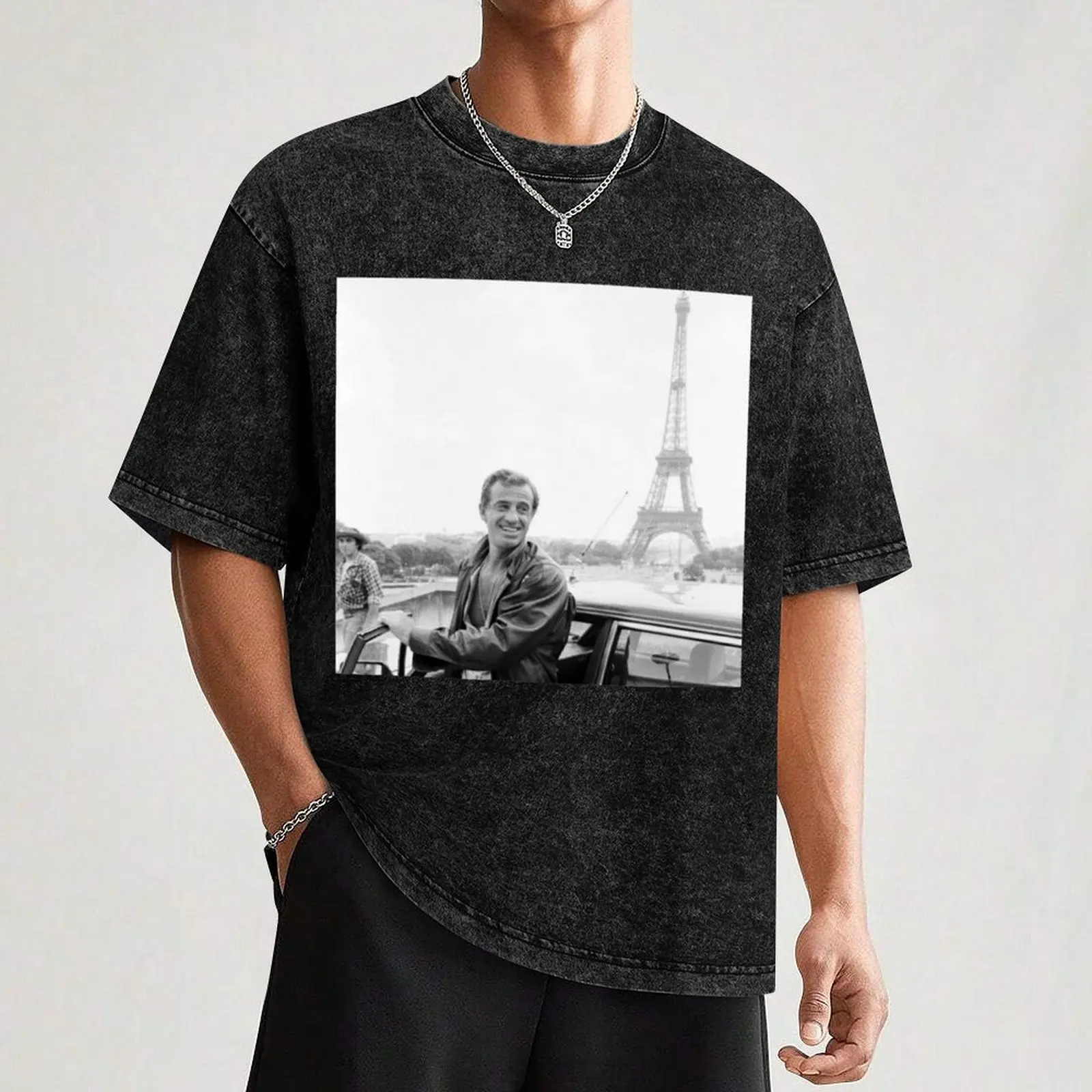 Jean Paul Belmondo Classic T-Shirt Essential Solid Color T-Shirt