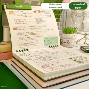 Flip Notepad Cahiers Grille B5 Cahier à feuilles de journal Carnet de croquis Papeterie Carnets de journal Carnets d’écriture Fournitures scolaires de bureau 10 meilleurs carnets de notes de vente - No 8