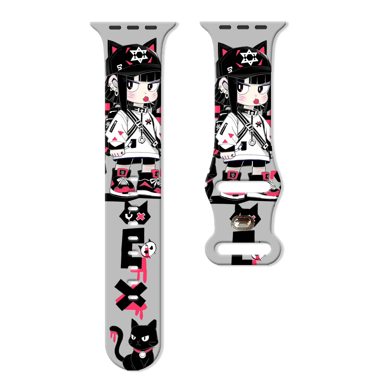 

Cat girl Series Strap for Apple Watch 10 9 8 Band Replacable Bracelet for iWatch 46mm 42mm 41mm 40mm Watchband