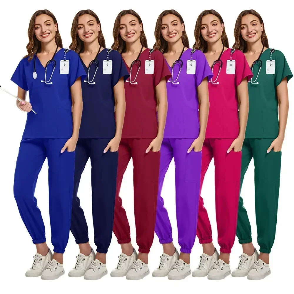 

Eco-friendly Soft Fabric Hospital Nail Salon Spa Clinic Scrub Uniform Medical Nurse Uniform Sets Custom Scrub Workwears