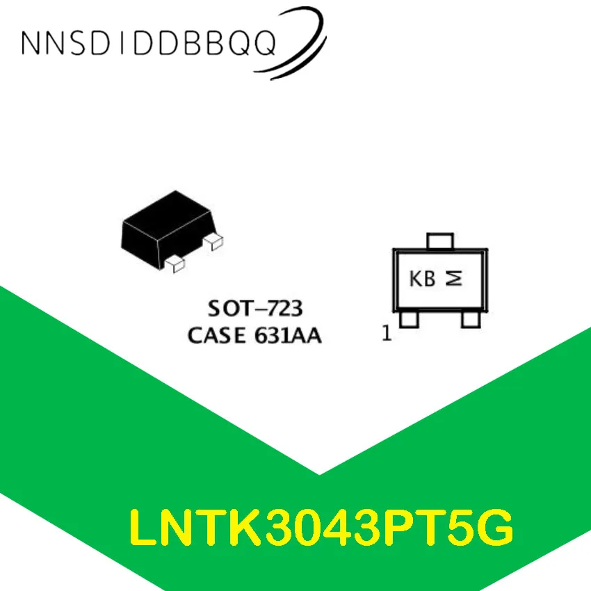 20PCS/lot LNTK3043PT5G MOSFET Transistor SOT-723 P-channel 20V 285mA 15Ω@1.65V