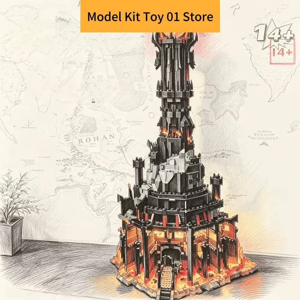 5471PCS Home Decoration Black Tower Model Desktop Ornament Adults Birthday Party Supplies  Holiday Gifts Gift Spot