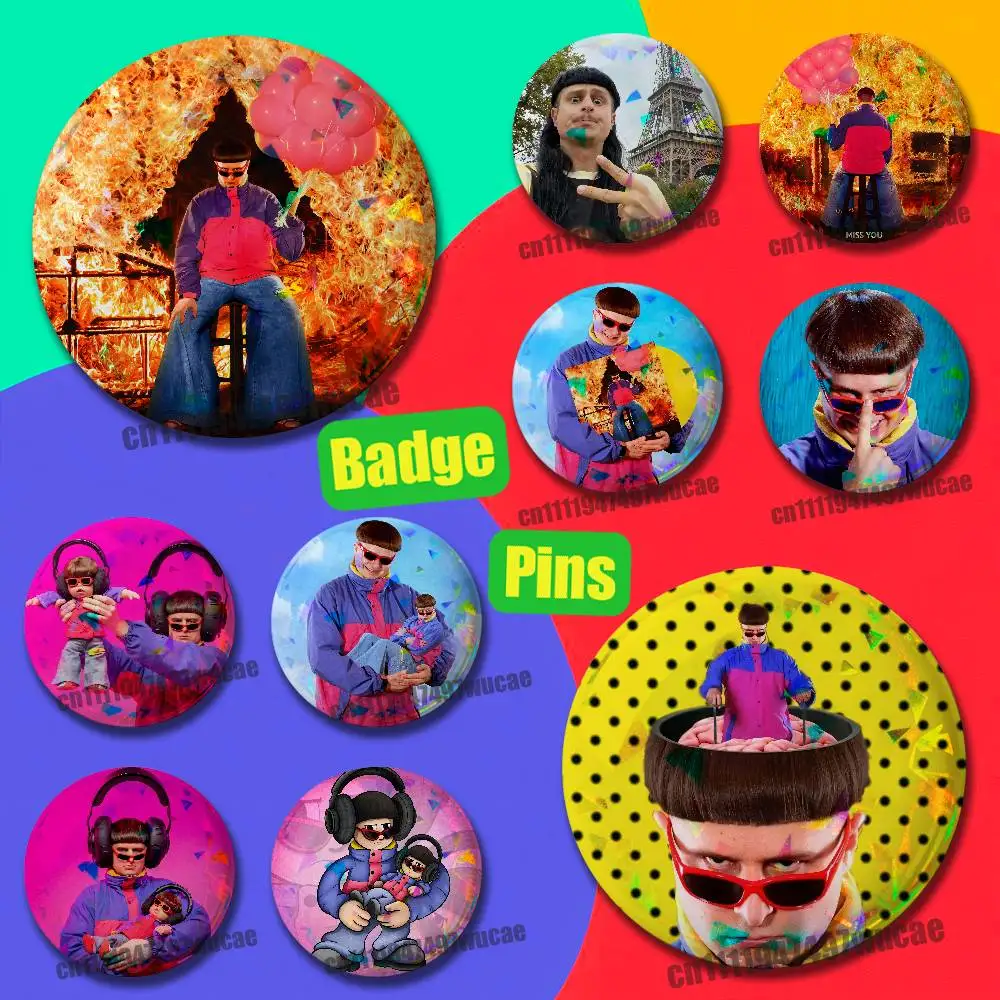For O-Oliver T-Tree Miss You Ugly Is Beautiful Love You Madly Hate You Badly Badge Case Pin Insignia Emblem Round Laser Cover