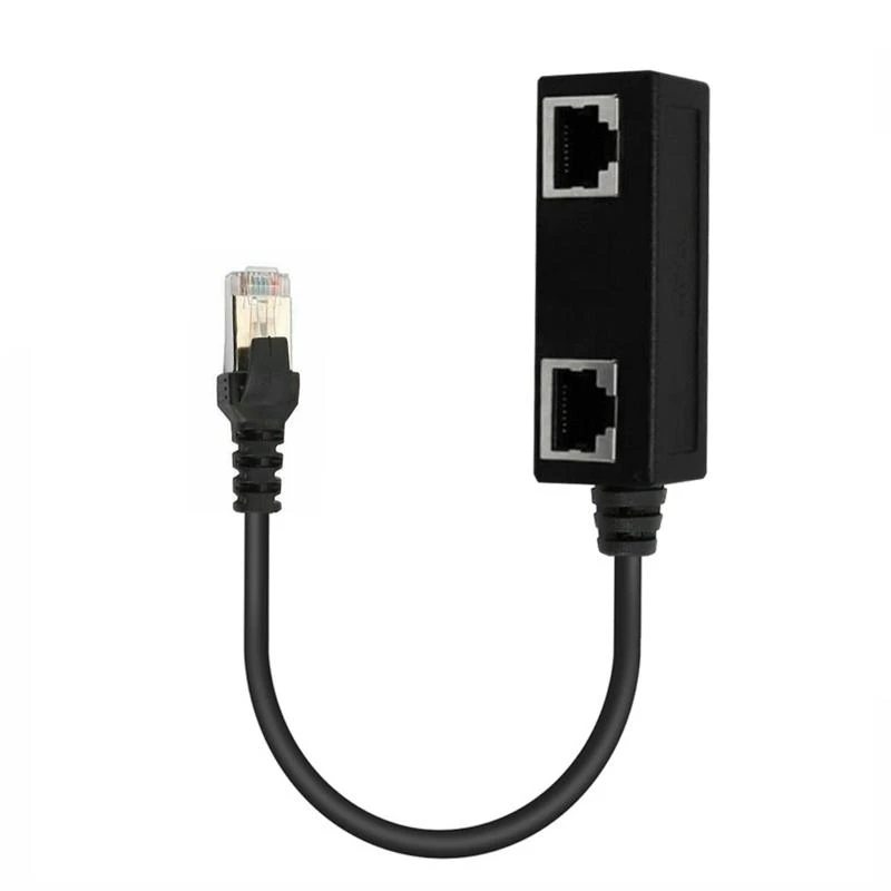 RJ45 1 Male to 3 Female LAN Ethernet Splitter Adapter Cable Durable