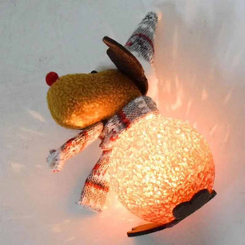 Rendier knuffeldier Plushie Light Up knuffeldier Kerst herten decor Elanden pluche zachte tafeldecoraties Elanden beeldjes